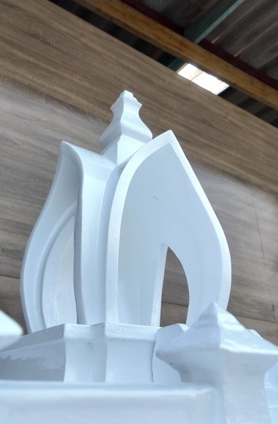 รายละเอียดยอดกลีบบัว ศาลพระภูมิทรงโมเดิร์นดีไซน์ไทยประยุกต์