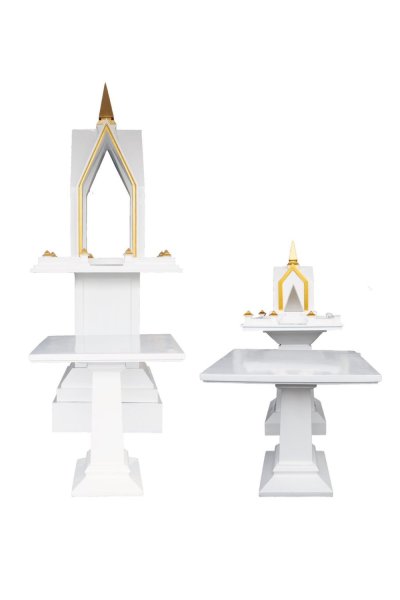 ศาลพระพรหมสี่หน้า 9 นิ้ว สีขาวทอง โมเดิร์น ราคาโรงงาน