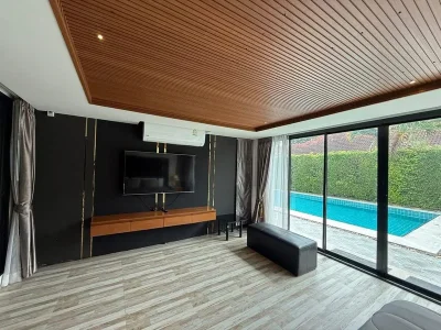 Pool villa for sale or rent Pattaya Land and House Village Soi Map Ta To