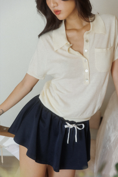 SOMETHING PREPPY POLO KNIT