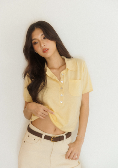 SOMETHING PREPPY POLO KNIT