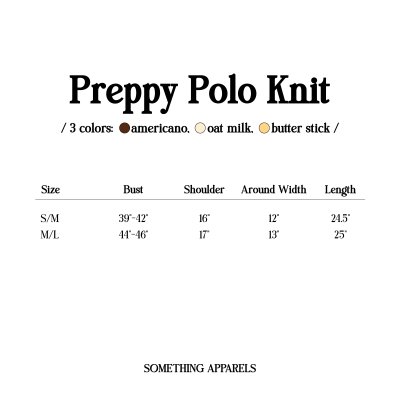 SOMETHING PREPPY POLO KNIT