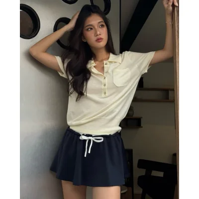 SOMETHING PREPPY POLO KNIT