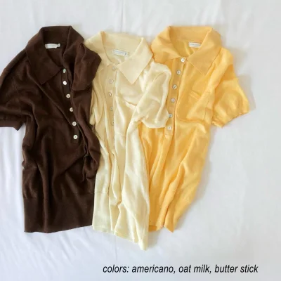 SOMETHING PREPPY POLO KNIT