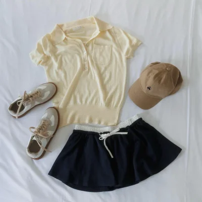 SOMETHING PREPPY POLO KNIT