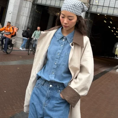 SOMETHING ALMOND COAT