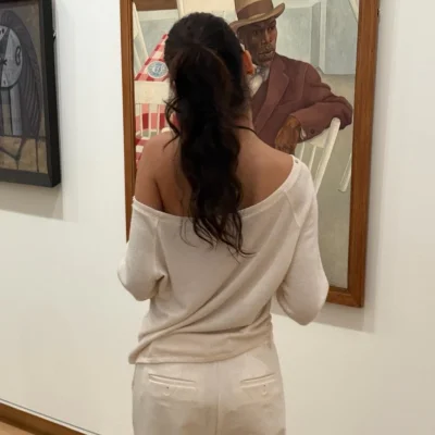 SOMETHING CUSTARD OFF SHOULDER TOP