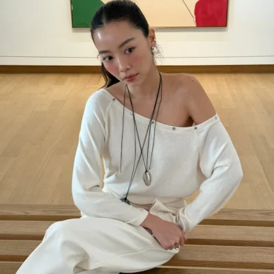 SOMETHING CUSTARD OFF SHOULDER TOP