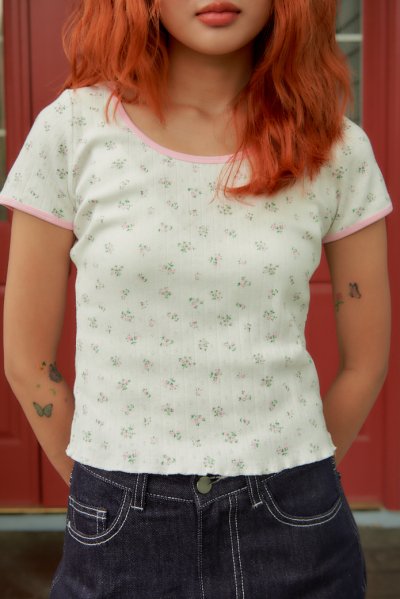 SOMETHING FAIRY FLORAL TOP