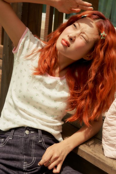 SOMETHING FAIRY FLORAL TOP