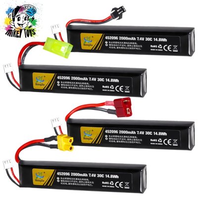 แบตเตอร์รี่ Lithium 7.4v 30C (แบบยาว) 2000mAh