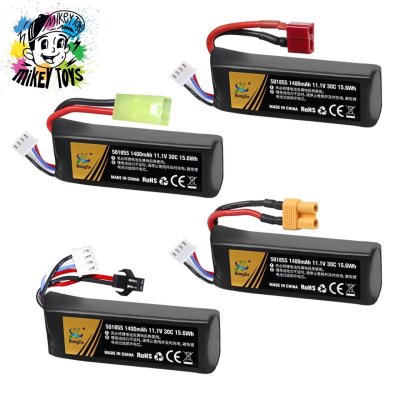 Battery Lithium - Polymer 11.1v 30C (แบบสั้น) 1400mAh