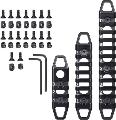 West Lake Keymod Picatinny Rail Sections, 3-Slot 7-Slot 11-Slot, Solid Aluminum Single M-LOK