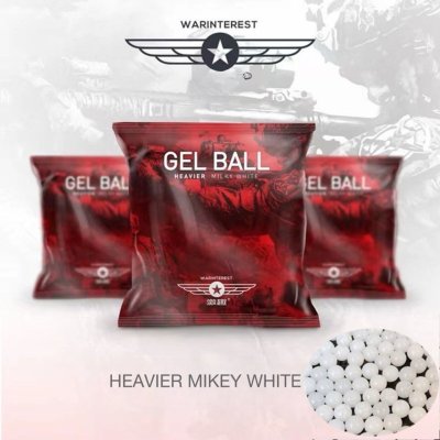 HAEVIER MIKEY WHITE กระสุนเจลชนิดแข็งพิเศษ ขนาด7-7.5 mm สำหรับแข่งขัน