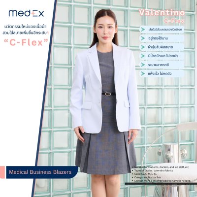 Medical Business Blazers เสื้อกาวน์สูทแพทย์ ผู้หญิง เสริมบุคลิกให้โดดเด่น ตัดเย็บจากวัสดุคุณภาพสูง