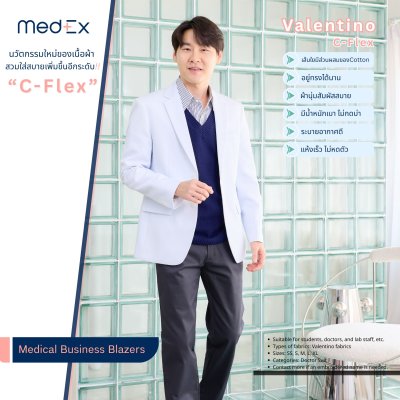 Medical Business Blazers เสื้อกาวน์สูทแพทย์ ผู้ชาย เสริมบุคลิกให้โดดเด่น ตัดเย็บจากวัสดุคุณภาพสูง