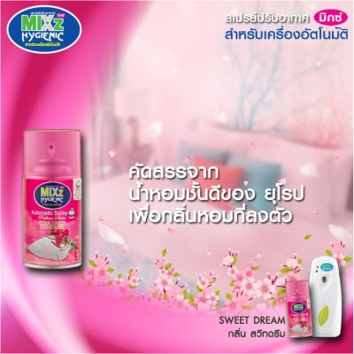 Mixz Hygienic รีฟิล สเปรย์ปรับอากาศ อัตโนมัติ 300 มล.