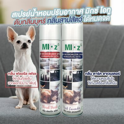 Mixz O2 Air Deodorizer Spray สเปรย์ปรับอากาศ 320 มล.