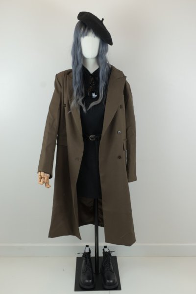 เสื้อโค้ทยาวผ้าทวิต สีน้ำตาล ขนาด Free Sizeผ้าทวิต สีน้ำตาล ขนาด Free Size