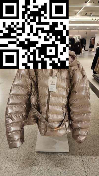 เสืือโค้ท ZARA ขนเป็ด,โพลีนวม สีเงิน