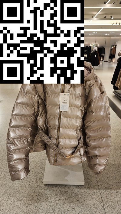 เสืือโค้ท ZARA ขนเป็ด,โพลีนวม สีเงิน