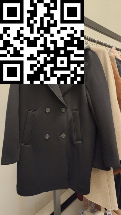 เสื้อโค้ท ผ้าคอนตอน สีดำ