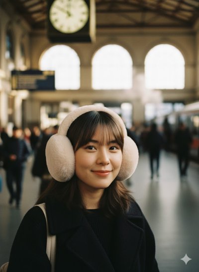 เช่าเสื้อโค้ท Freezy Chic Coat ที่ปิดหู ผ้าขนสัตว์ สีครีม รุ่น 0374AWCMF