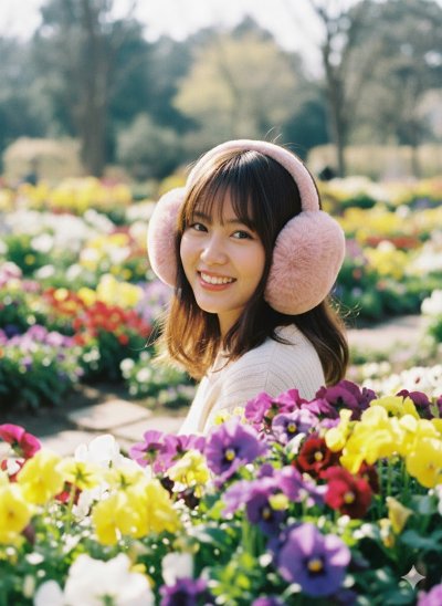 เช่าเสื้อโค้ท Freezy Chic Coat ที่ปิดหู ผ้าขนสัตว์ สีชมพู	 รุ่น 0377AWPKF