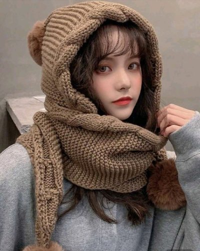 เช่าเสื้อโค้ท Freezy Chic Coat หมวก ไหมพรม สีน้ำตาล รุ่น 0413AoBWF