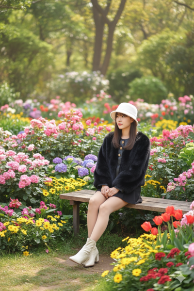 เสื้อโค้ทสั้นผ้าขนสัตว์ สีดำ ขนาด Free Sizeผ้าขนสัตว์ สีดำ ขนาด Free Size