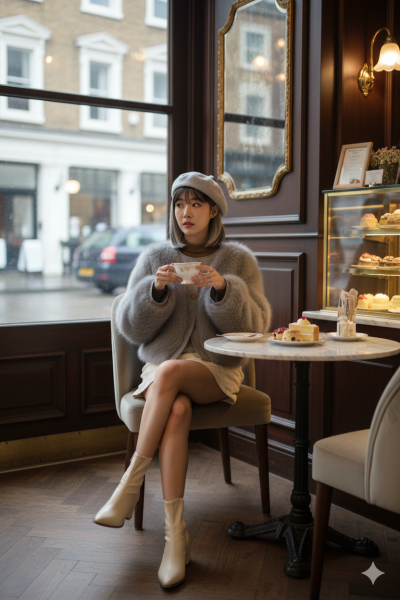 เสื้อโค้ทสั้นผ้าขนสัตว์ สีเทา ขนาด Sผ้าขนสัตว์ สีเทา ขนาด S