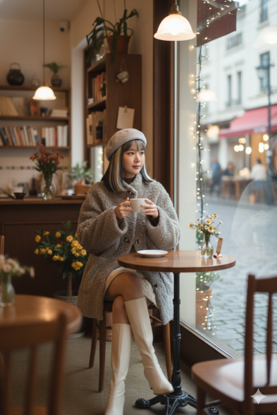 เสื้อโค้ทสั้นผ้าขนสัตว์ สีเทา ขนาด Mผ้าขนสัตว์ สีเทา ขนาด M