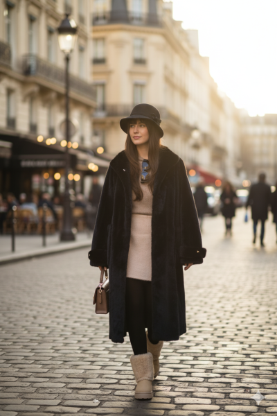 เสื้อโค้ทยาวผ้าขนสัตว์ สีดำ ขนาด Lผ้าขนสัตว์ สีดำ ขนาด L