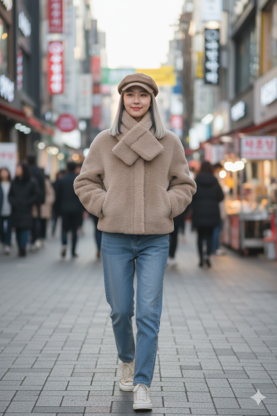 เสื้อโค้ทสั้นผ้าขนสัตว์ สีน้ำตาล ขนาด Free Size ผ้าขนสัตว์ สีน้ำตาล ขนาด Free Size