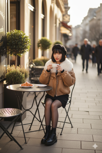 เสื้อโค้ทสั้นหนัง สีน้ำตาล ขนาด Free Sizeหนัง สีน้ำตาล ขนาด Free Size