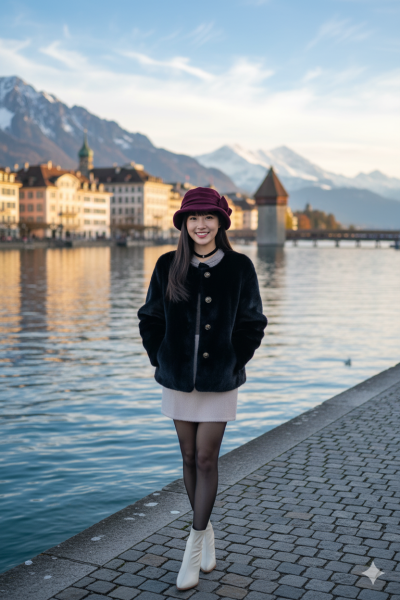 เสื้อโค้ทสั้นผ้าขนสัตว์ สีดำ ขนาด Free Sizeผ้าขนสัตว์ สีดำ ขนาด Free Size