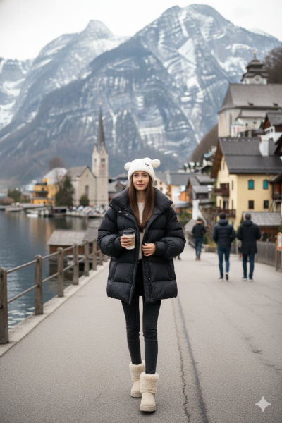 เสื้อโค้ทสั้นขนเป็ด,โพลีนวม สีดำขนเป็ด,โพลีนวม สีดำ