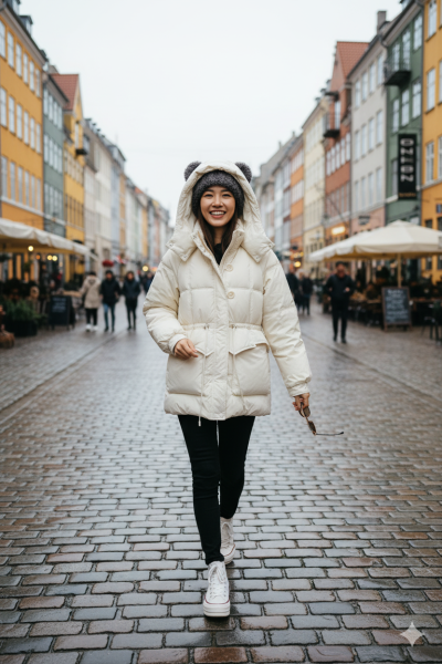 เสื้อโค้ทสั้นขนเป็ด,โพลีนวม สีขาว ขนาด S ขนเป็ด,โพลีนวม สีขาว ขนาด S