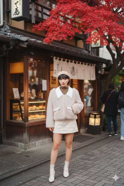 เสื้อโค้ทสั้นผ้าขนสัตว์ สีชมพู ขนาด Sผ้าขนสัตว์ สีชมพู ขนาด S