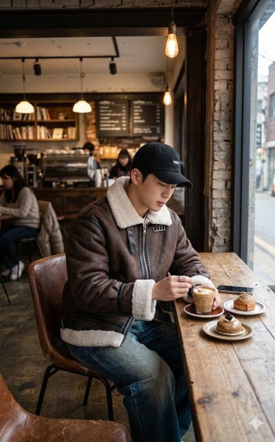 เสื้อแจ็คเก็ตชาย หนัง สีน้ำตาล ขนาด M