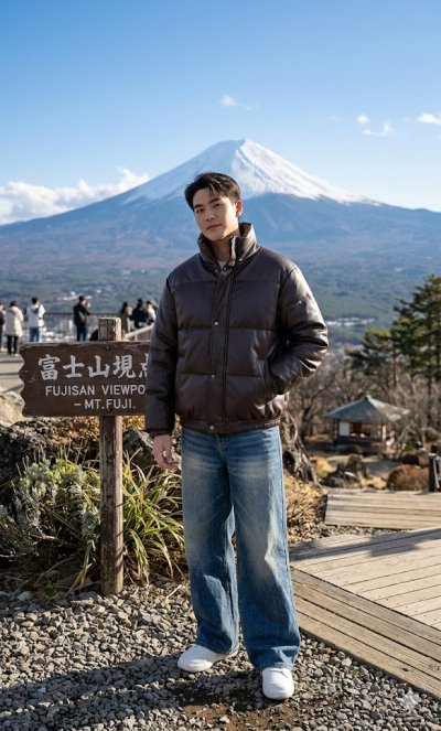 เสื้อแจ็คเก๋ตชาย หนัง สีน้ำตาล ขนาด M