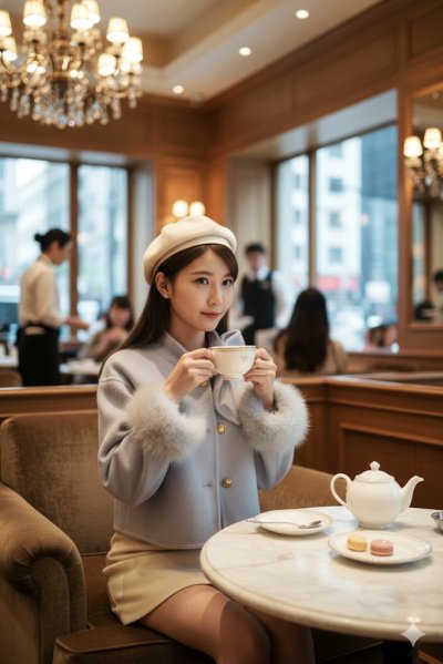 เสื้อโค้ทสั้น ผ้าวูล สีฟ้า ขนาด S ผ้าวูล สีฟ้า ขนาด S