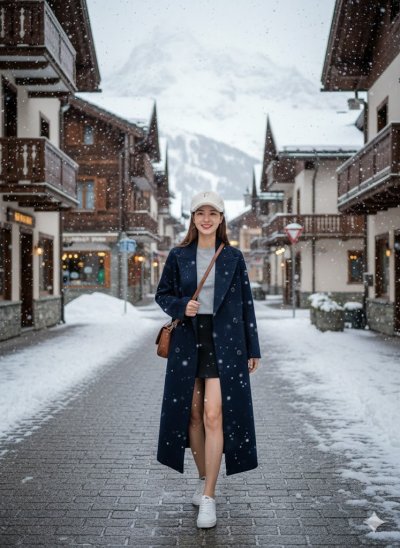 เสื้อโค้ทยาว ผ้าวูล สีกรมท่า ขนาด S ผ้าวูล สีกรมท่า ขนาด S