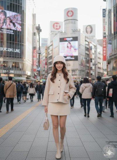 เสื้อโค้ทสั้น ผ้าวูล สีครีม ขนาด S ผ้าวูล สีครีม ขนาด S