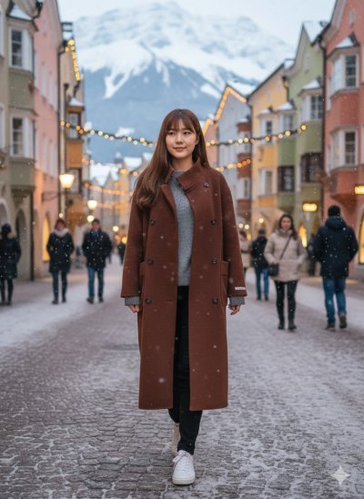 เสื้อโค้ทยาว ผ้าวูล สีน้ำตาล ขนาด M ผ้าวูล สีน้ำตาล ขนาด M