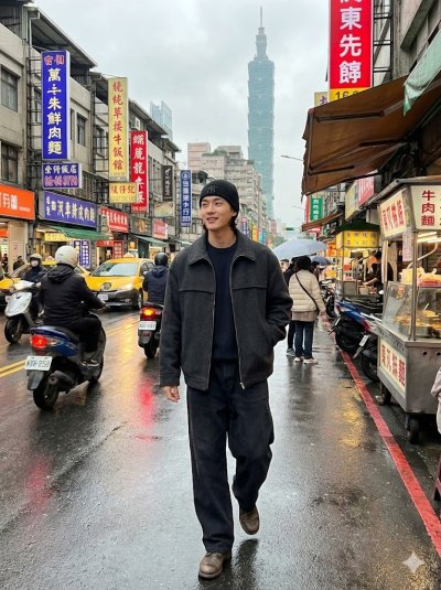 เสื้อเเจ็คเก็ตชาย ผ้าวูล สีดำ