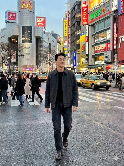 เสื้อแจ็คเก็ตชาย ผ้าวูล สีเทา