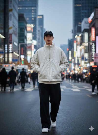 เสื้อแจ็คเก็ตชาย ผ้าโพลีเอสเตอร์ สีขาว ขนาด L