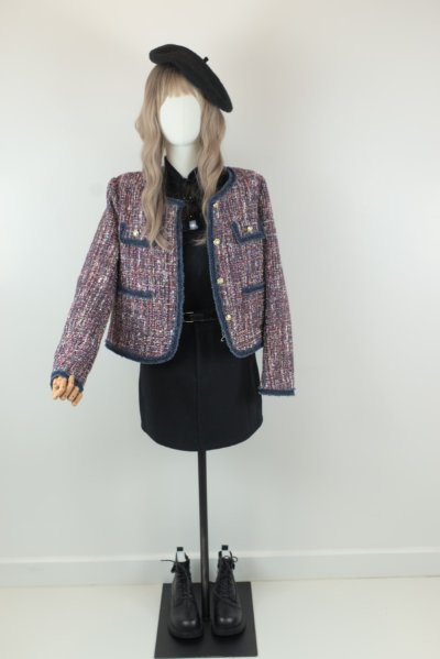 เช่าเสื้อโค้ท Freezy Chic Coat เสื้อคลุมสั้น ผ้าทวิต สีแดง รุ่น 0061CTRDF