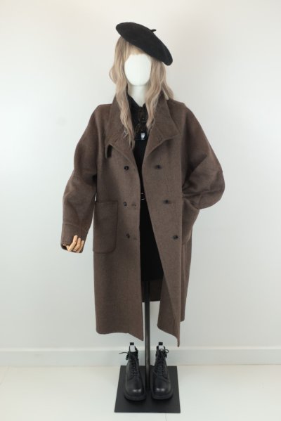 เช่าเสื้อโค้ท Freezy Chic Coat เสื้อโค้ทยาว ผ้าวูล สีน้ำตาล รุ่น 0066LZBWM